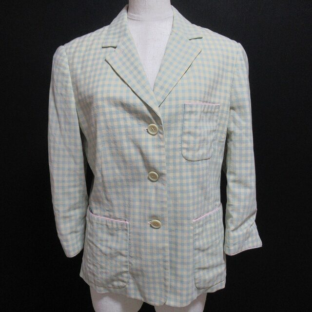 クリーム色が効いたギンガムチェックに癒される ポールスミスのジャケットを買取しました