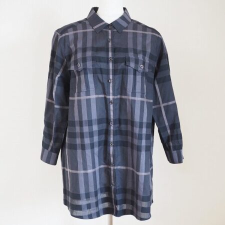 チャコール×チェックで安定感抜群！バーバリーのシャツを買取しました