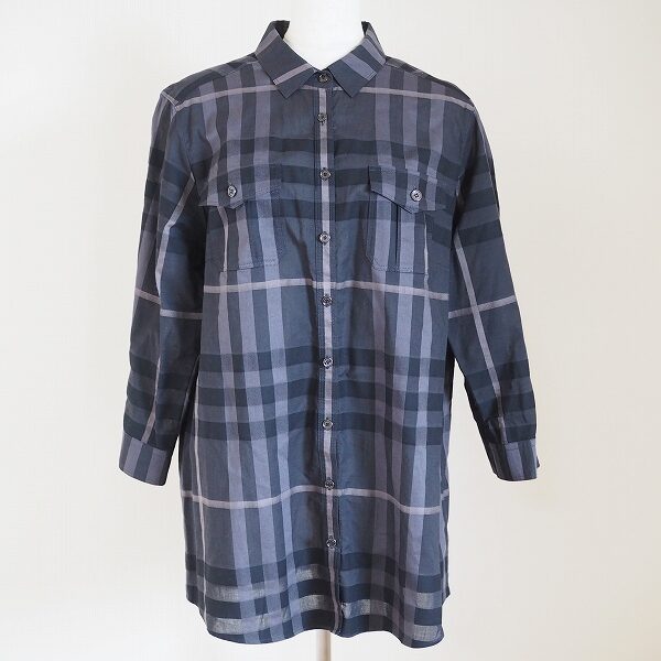 チャコール×チェックで安定感抜群！バーバリーのシャツを買取しました
