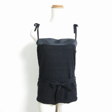 黒とリボンの絶妙バランス クリスチャンディオールのキャミソールを買取しました