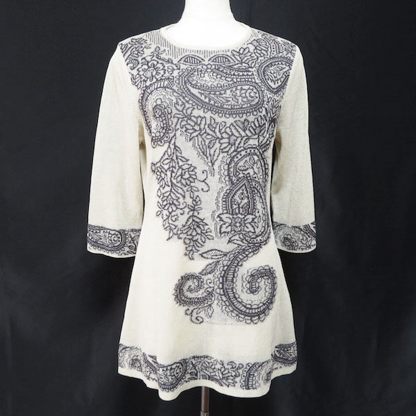 ペイズリーとアイボリーのMIX加減が綺麗 コーザノストラのチュニック