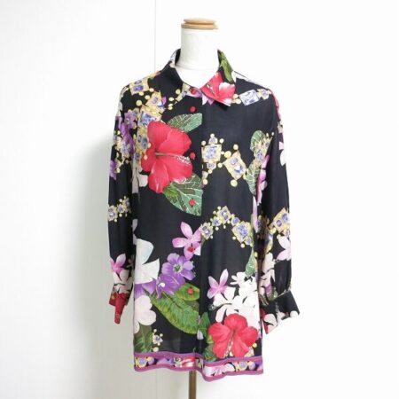 ハイビスカス柄が華やか レオナールのシャツを買取しました