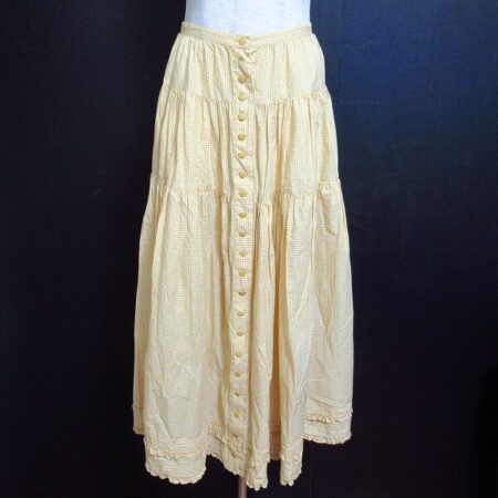 ワンダフルワールドのロングスカートを買取しました！黄色のギンガムチェック