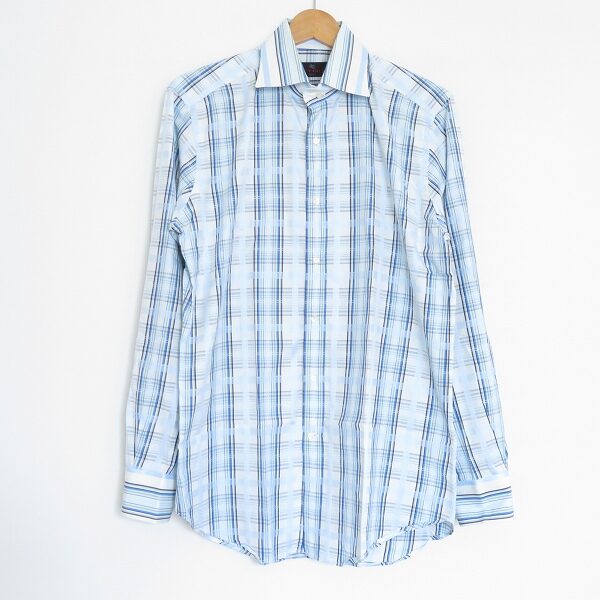 とにかく爽やかなチェック!エトロの長袖シャツを買取しました