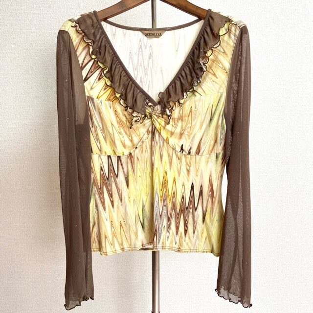 マーブル柄が綺麗で美しい 伊太利屋のカットソーを買取しました