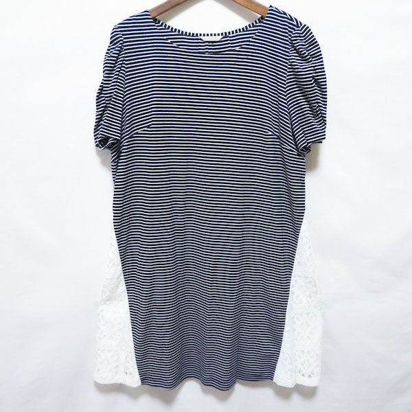 細かいボーダーでスッキリ ろローズティアラのワンピースを買取しました