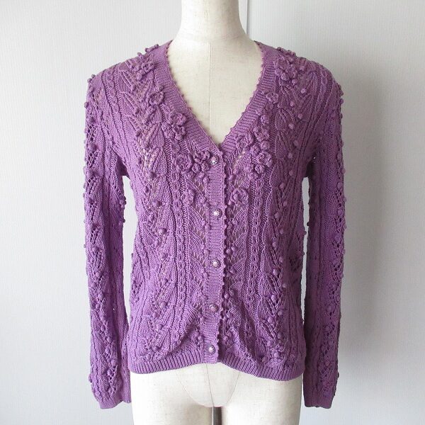 綺麗な色合いに心惹かれる ピンクハウスのかぎ編みカーディガンを買取しました