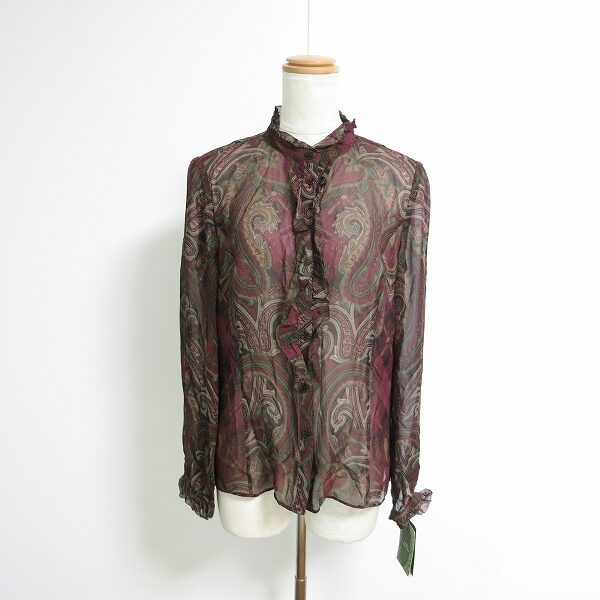流れるようなペイズリー柄に惹かれる レリアンのブラウスを買取しました