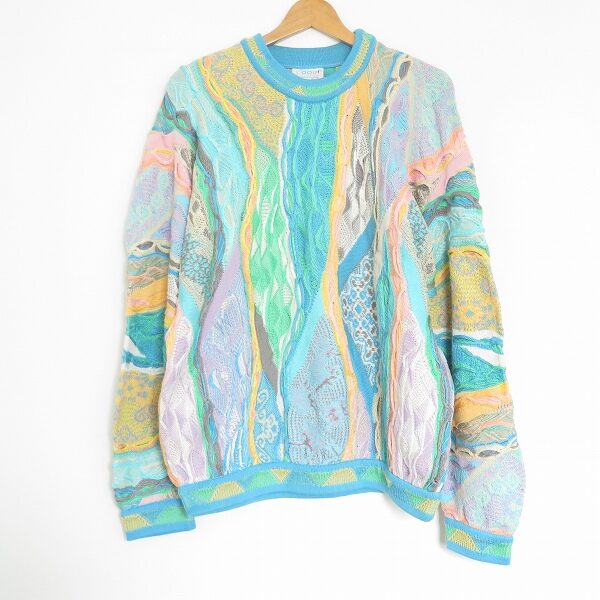 色合い鮮やかなクージーのニットを買取しました!メンズMサイズ