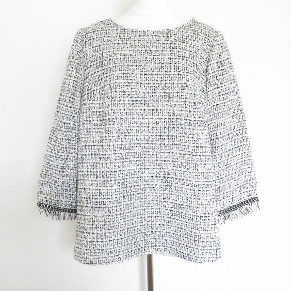 紺×白×ベージュのさらりとした上品さが見もの|ローズティアラのカットソーを買取しました