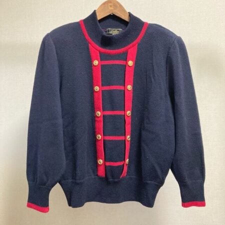 紺×赤×金の組み合わせがレア｜レリアンのニットを買取しました
