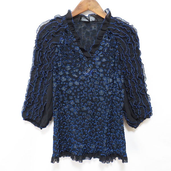 フリルとラメの贅沢使い 伊太利屋のカットソーを買取しました