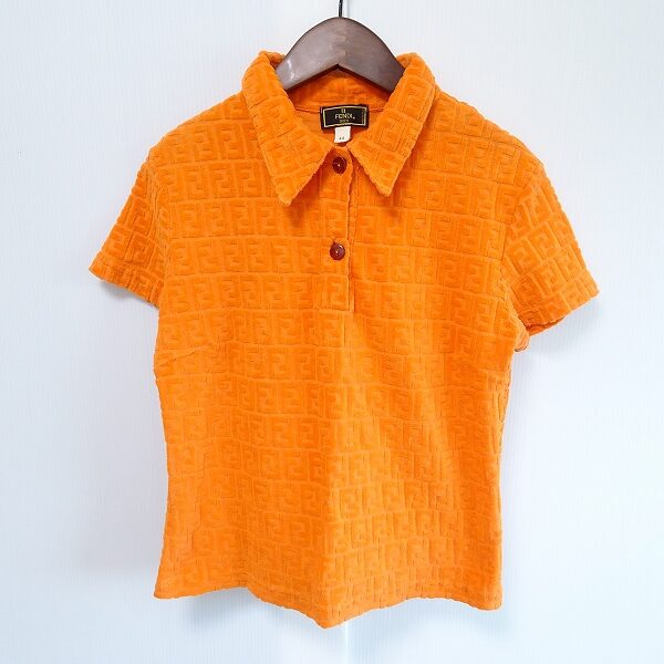 オレンジが高級で華やか フェンディのポロシャツを買取しました