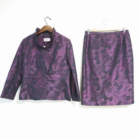 ハナエモリの紫×黒のツーピースを買取しました！色のバランスと柄も美しい