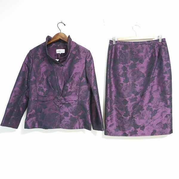 ハナエモリの紫×黒のツーピースを買取しました！色のバランスと柄も美しい