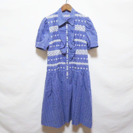 ドット×花柄×リボンで可愛らしく涼し気に ジュンアシダのワンピースを買取しました