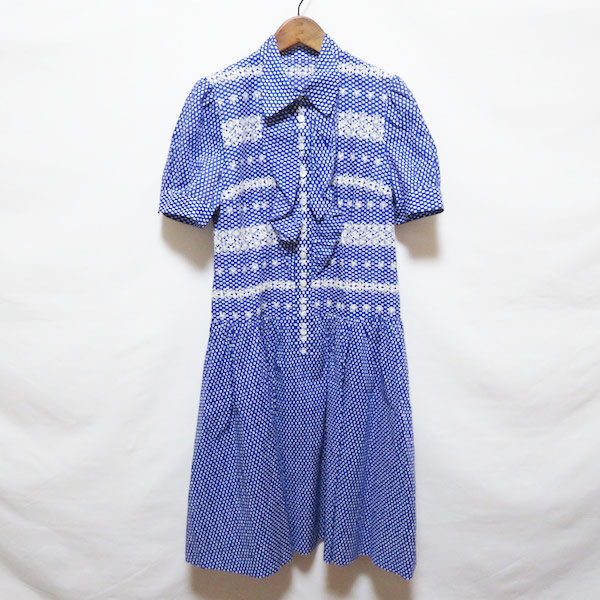 ドット×花柄×リボンで可愛らしく涼し気に ジュンアシダのワンピースを買取しました