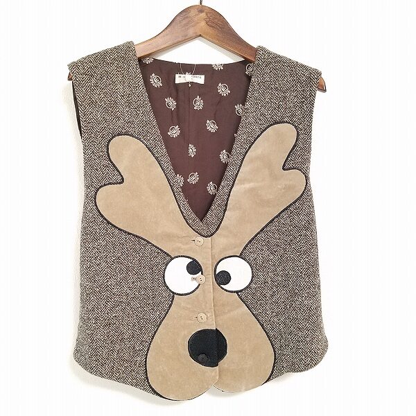 【ミエコウエサコ】動物柄のベストを宅配買取ご利用のお客様より買取しました