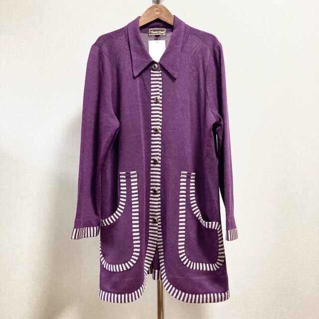 斉藤都世子のカーディガンを買取しました！紫具合がGOOD