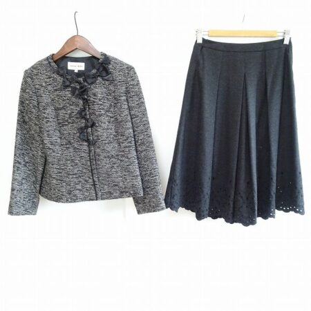 【ハナエモリ】シックなテイストで手に取りやすいスカートスーツを買取しました