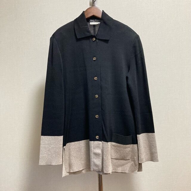 フェラガモのカーディガンを買取しました|暗めの色味がたまらない