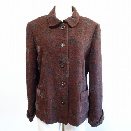 茶色とお花で温かみある印象に レリアンのジャケットを買取しました