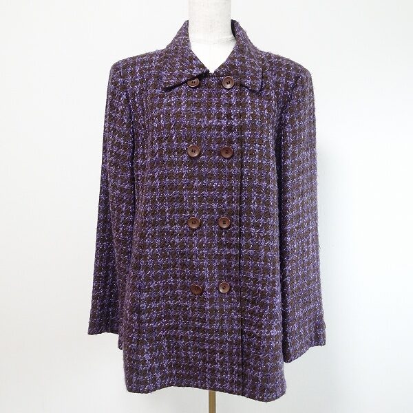 紫ベースのツイードがたまらない レリアンのジャケットを買取しました