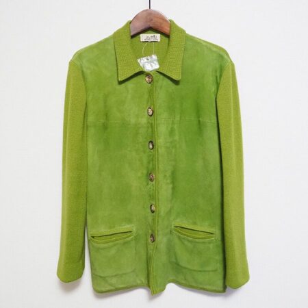 グリーンの鮮やかさがいい エルメスのジャケットを買取しました